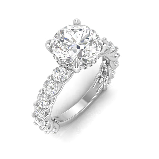 ROUND SOLITAIRE WITH HIDDEN HALO