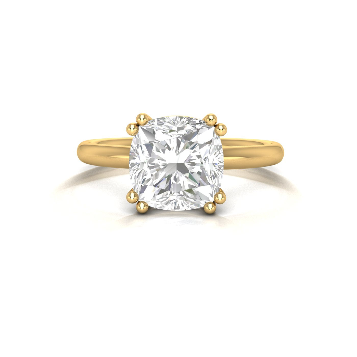 SQUARE CUSHION DOUBLE PRONGS