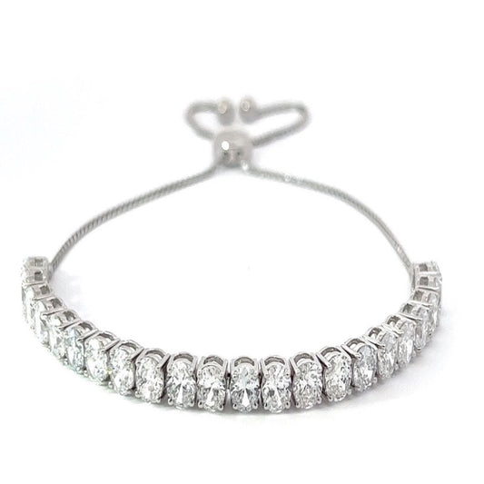8CTTW LAB GROWN OVAL BRACELET