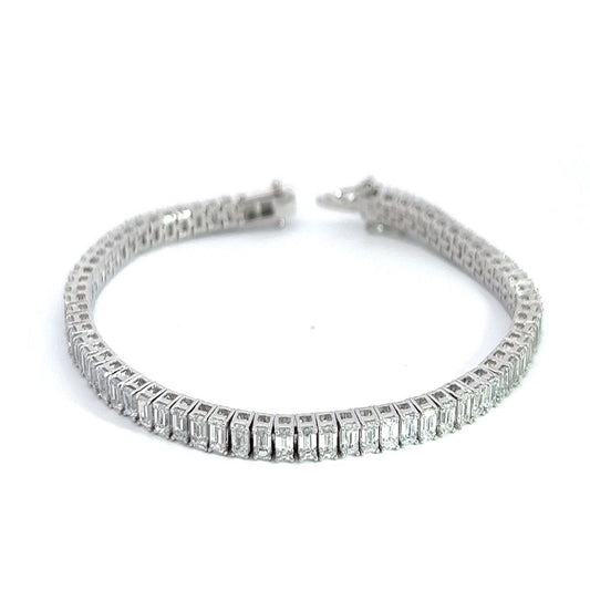 6CTTW LAB GROWN EMERALD TENNIS BRACELET