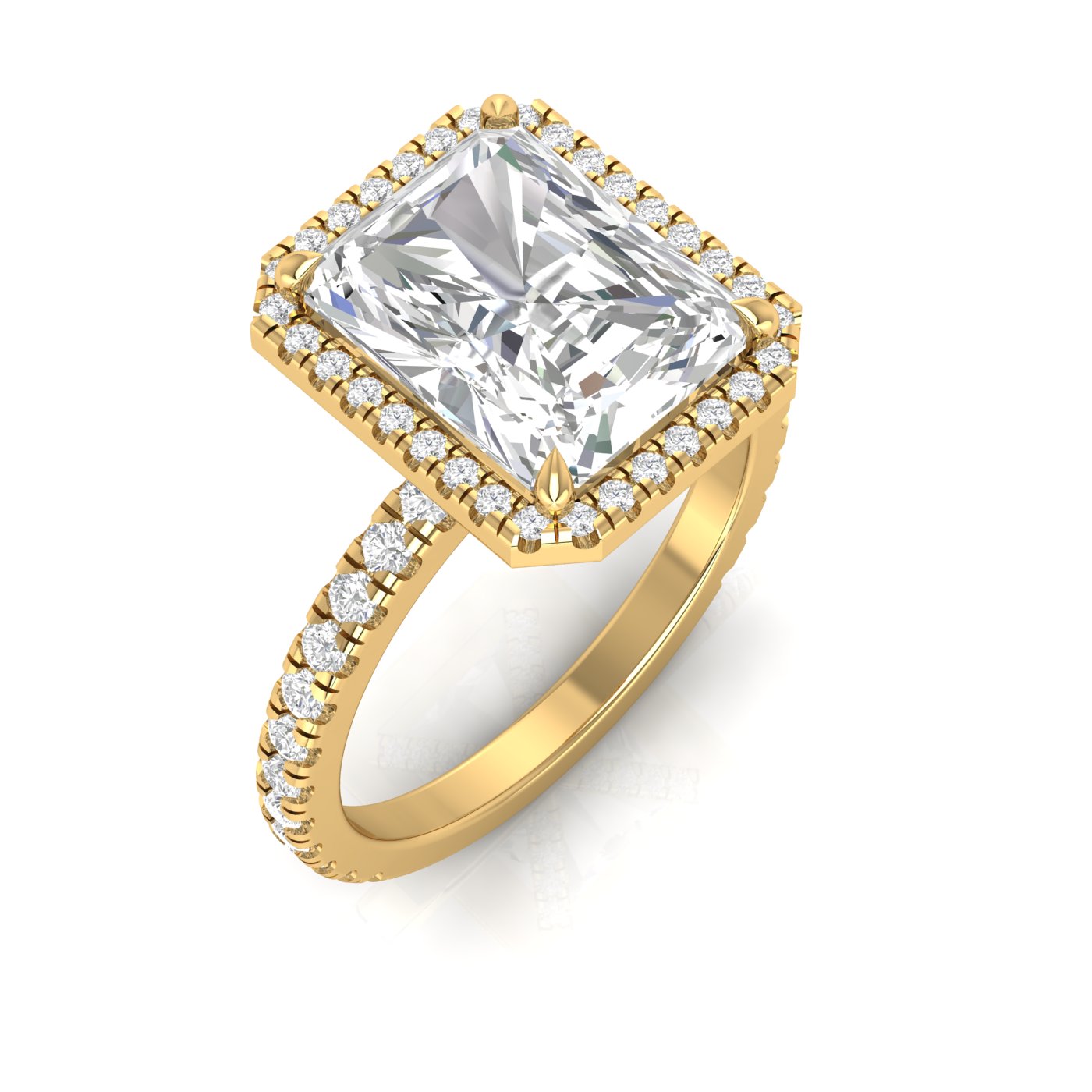 RADIANT HALO WITH PAVE RING