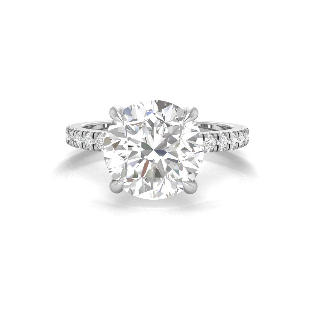 ROUND SOLITAIRE WITH PAVE RING