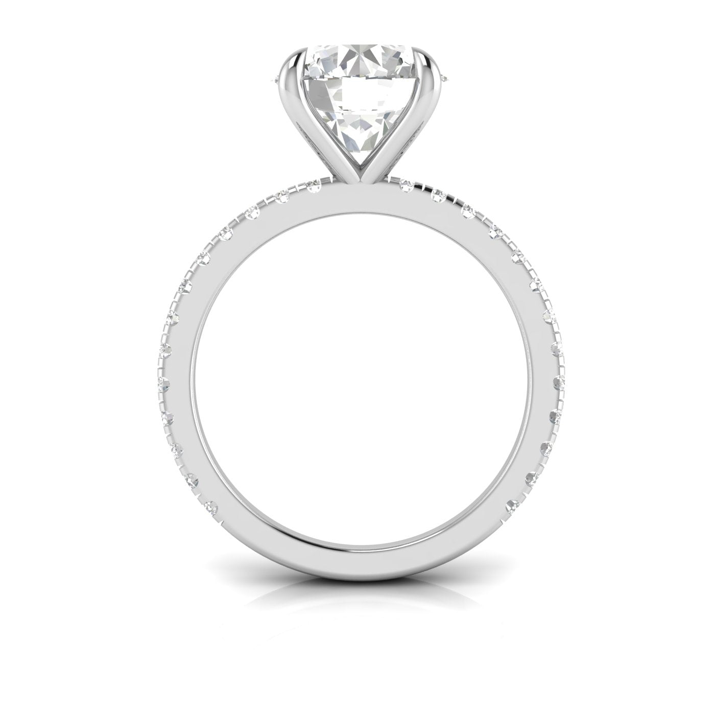 ROUND SOLITAIRE WITH PAVE RING