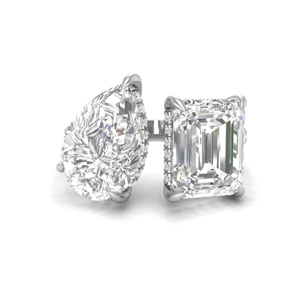 DOUBLE FANCY TRIO PAVE RING