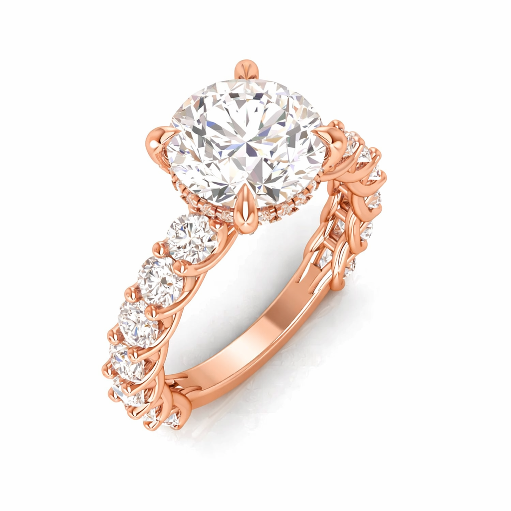 ROUND SOLITAIRE WITH HIDDEN HALO