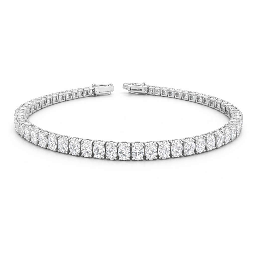 OVAL LAB GROWN TENNIS BRACELET
