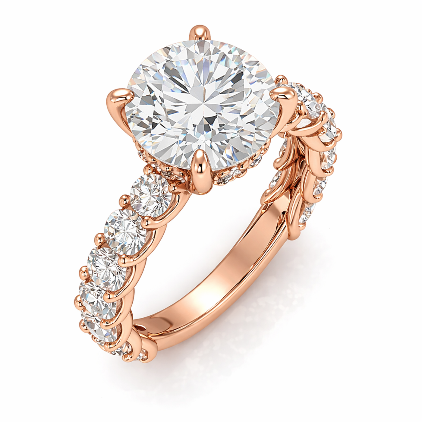 ROUND SOLITAIRE WITH HIDDEN HALO